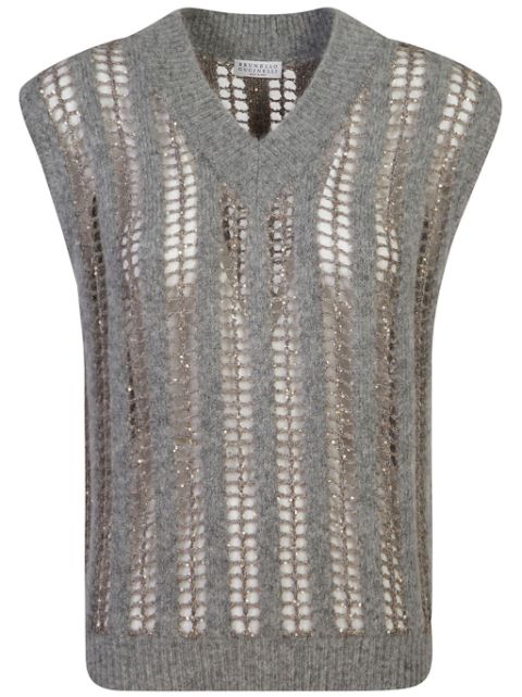 Brunello Cucinelli sequin-embellished vest Women