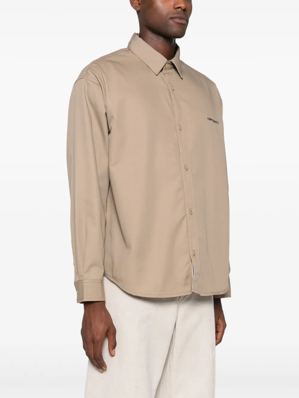 Carhartt WIP Module Script overhemd Beige