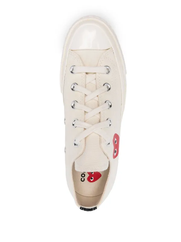 Comme Des Garcons Play x Converse Heart Chuck 70 Sneakers Neutrals FARFETCH ZA