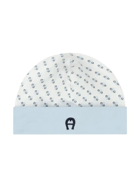 Aigner Kids monogram-print beanie