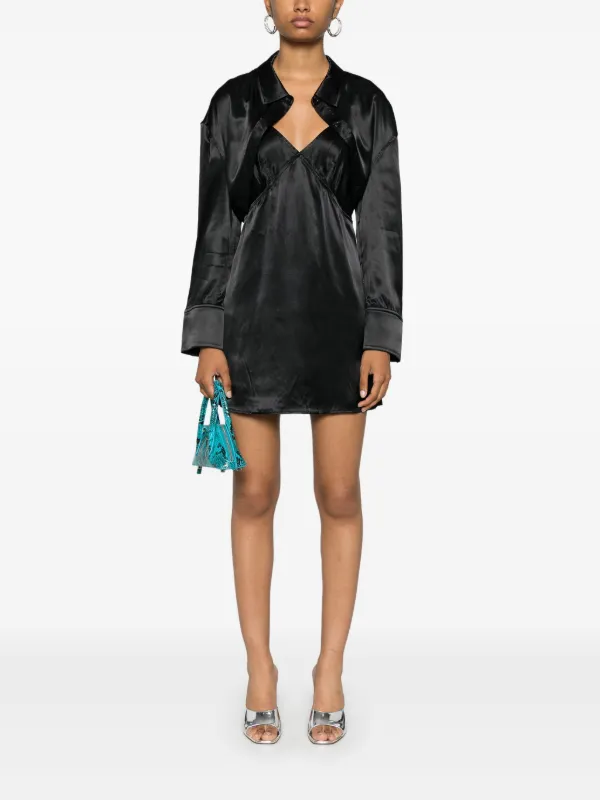 Alexander WANG Satin Slip Dress - Black