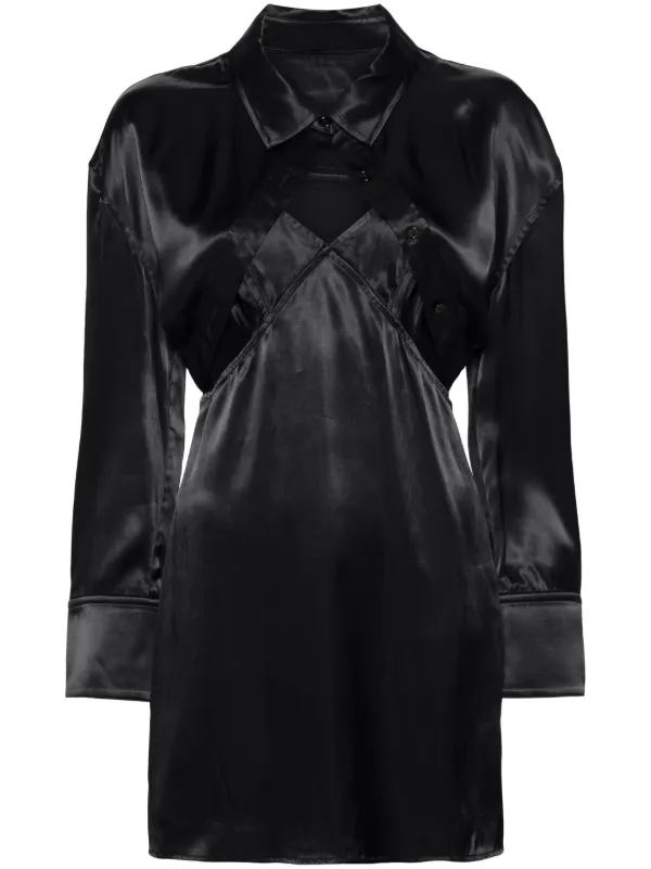 Alexander Wang ☆サテンビスコーススリップドレス Alexander Wang サテン スリップドレス | ブラック | FARFETCH JP