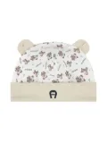 Aigner Kids teddy-bear print beanie - White