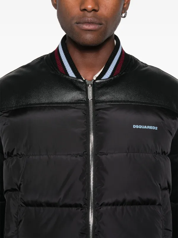[美品] DSQUARED2 Mixed Puff Bomber 42 DSQUARED2 Mixed Puffer Bomber | Black | FARFETCH CA