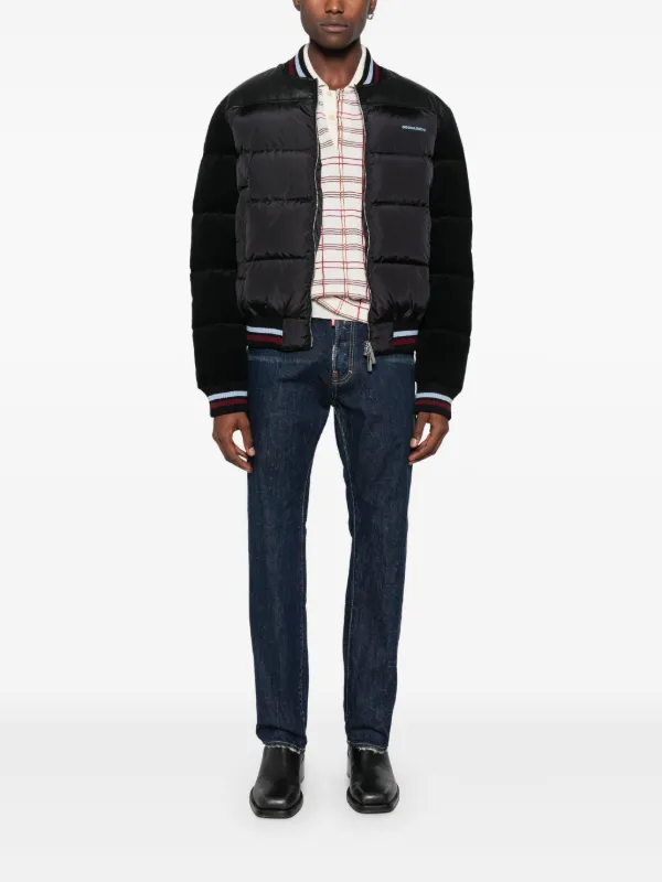 [美品] DSQUARED2 Mixed Puff Bomber 42 DSQUARED2 Mixed Puffer Bomber | Black | FARFETCH CA