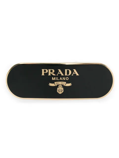 Prada logo-print hair clip