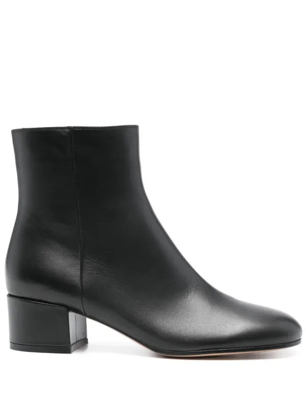 Gianvito Rossi 45mm Leather Ankle Boots in Black