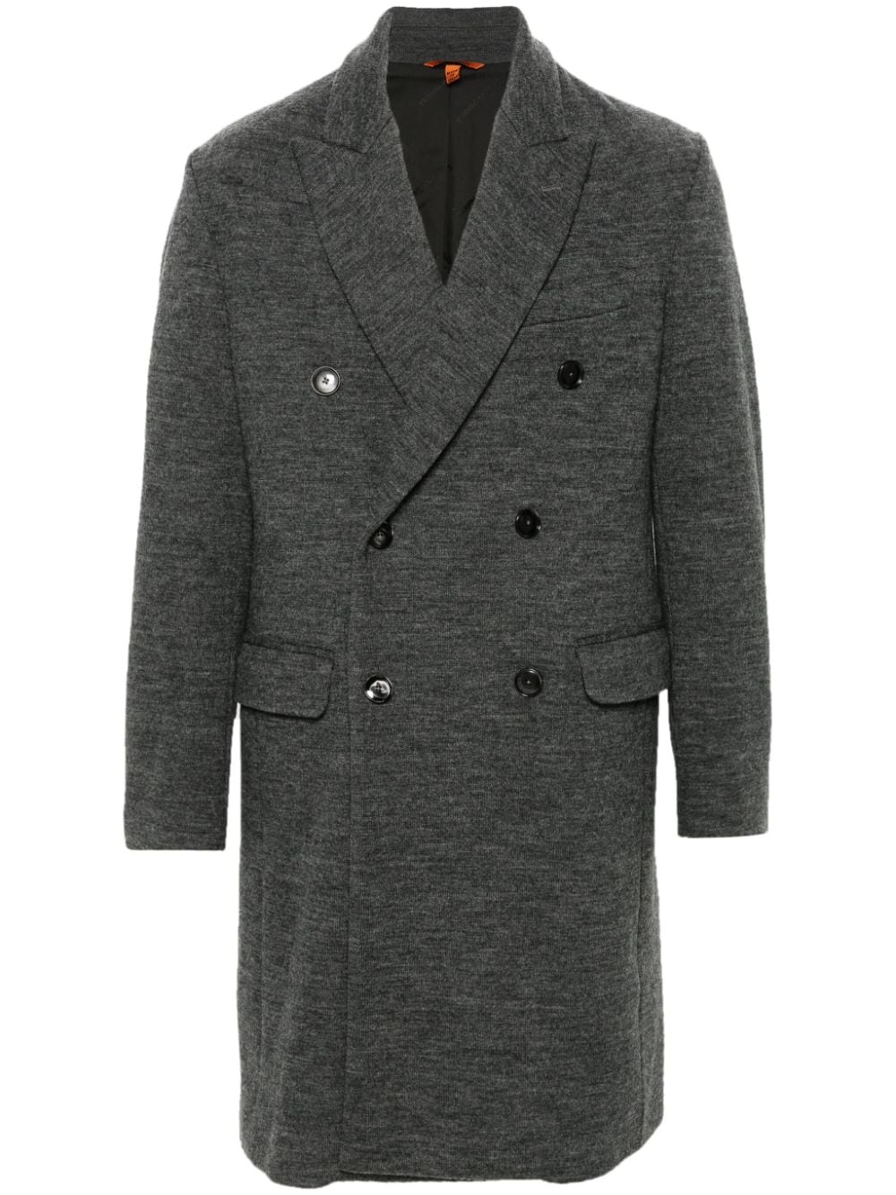 Shop Barena Venezia Ribbed Coat In Grau