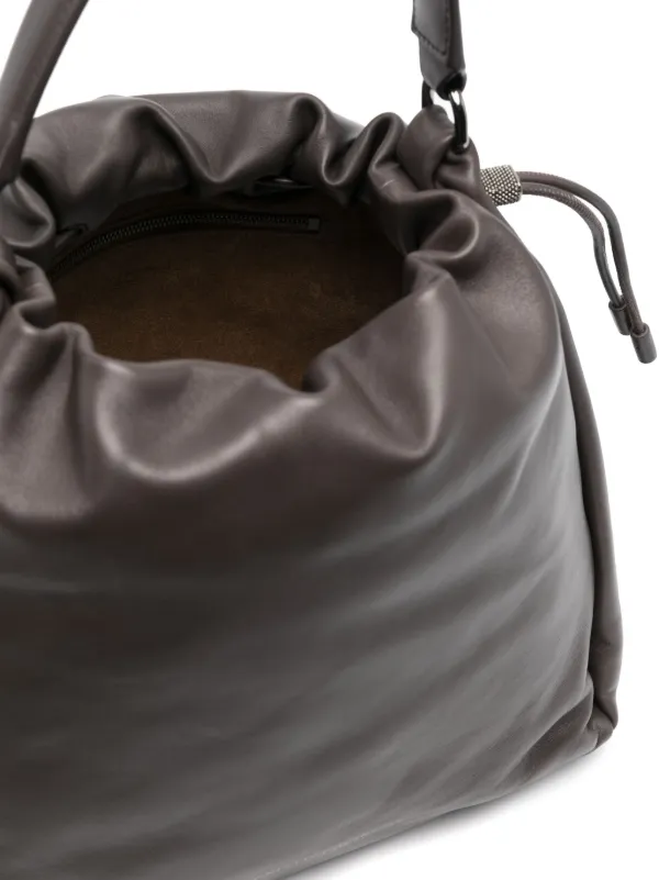 ★関税込み★ BRUNELLO CUCINELLI DARK GREY CROSSBODY BAG Brunello Cucinelli Leather Cross Body Bag | Grey | FARFETCH