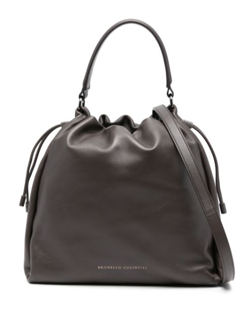 Brunello Cucinelli logo-debossed tote bag Women