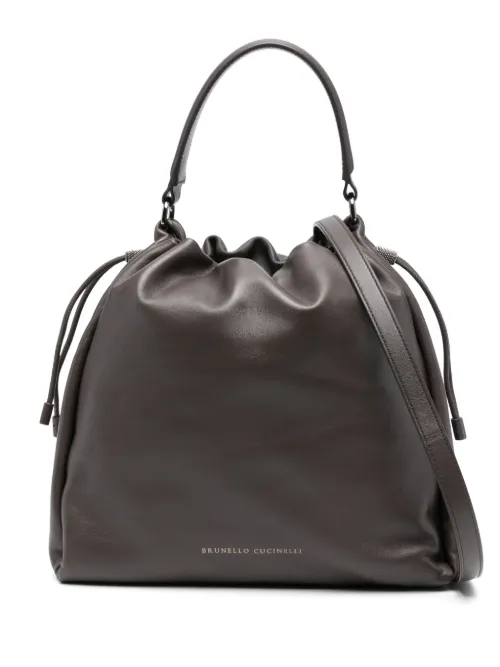 Sac à bandoulière en cuir - Brunello Cucinelli - Modalova