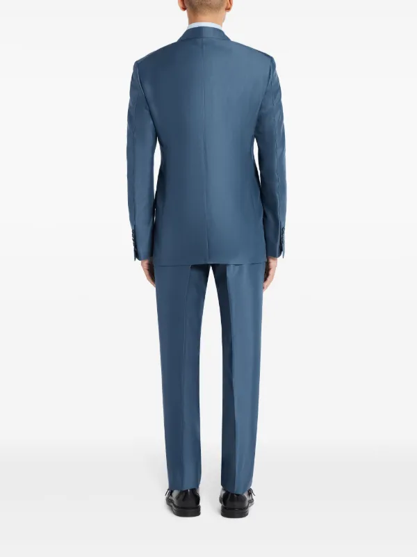 TOM FORD wool-silk Blend single-breasted Suit | Blue | FARFETCH
