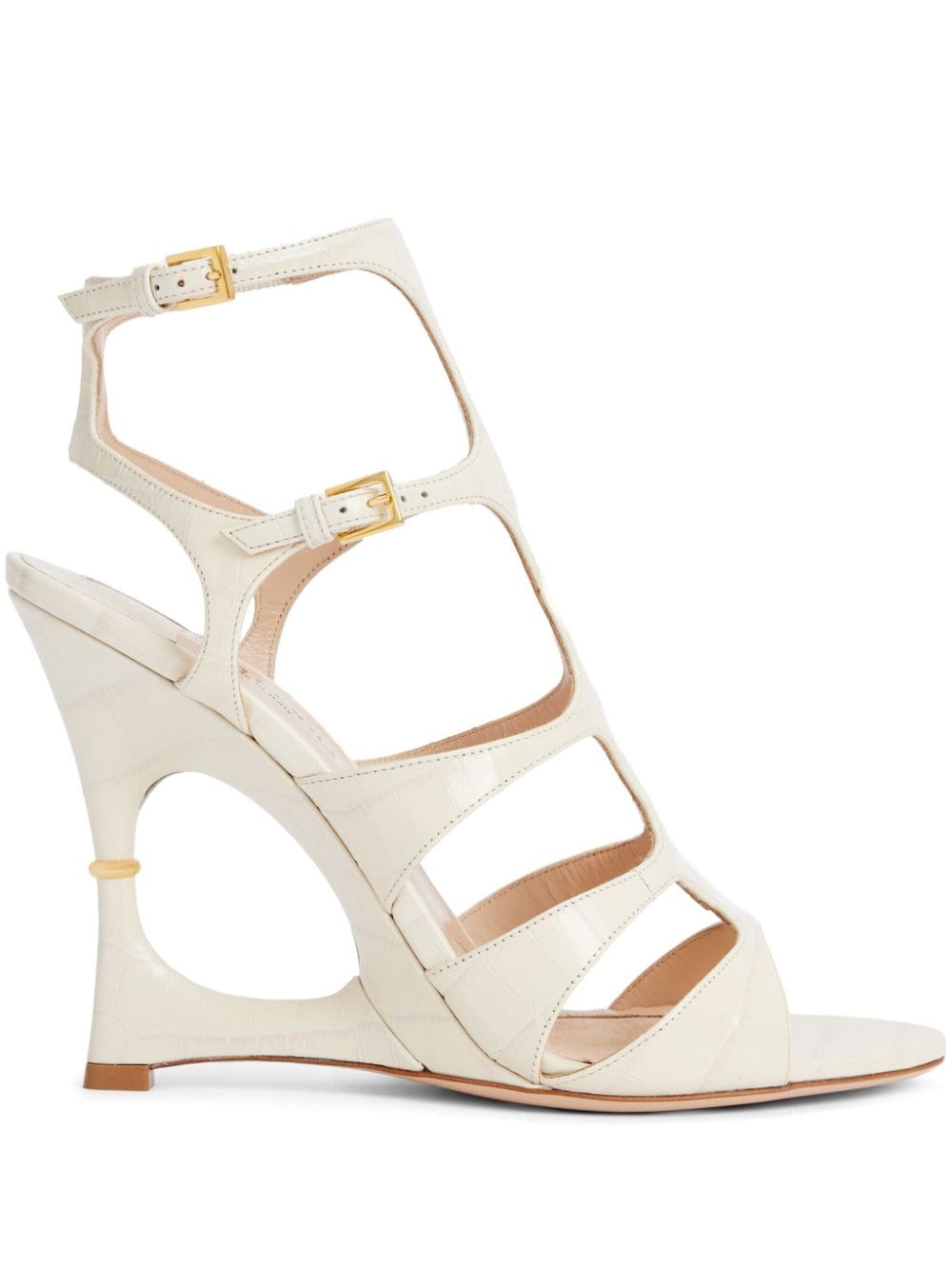 Shop Tom Ford 105mm Leather Sandals In White