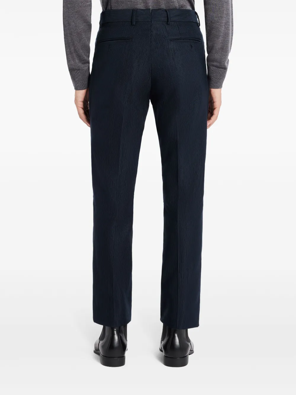 TOM FORD Ribfluwelen broek van katoenblend Blauw
