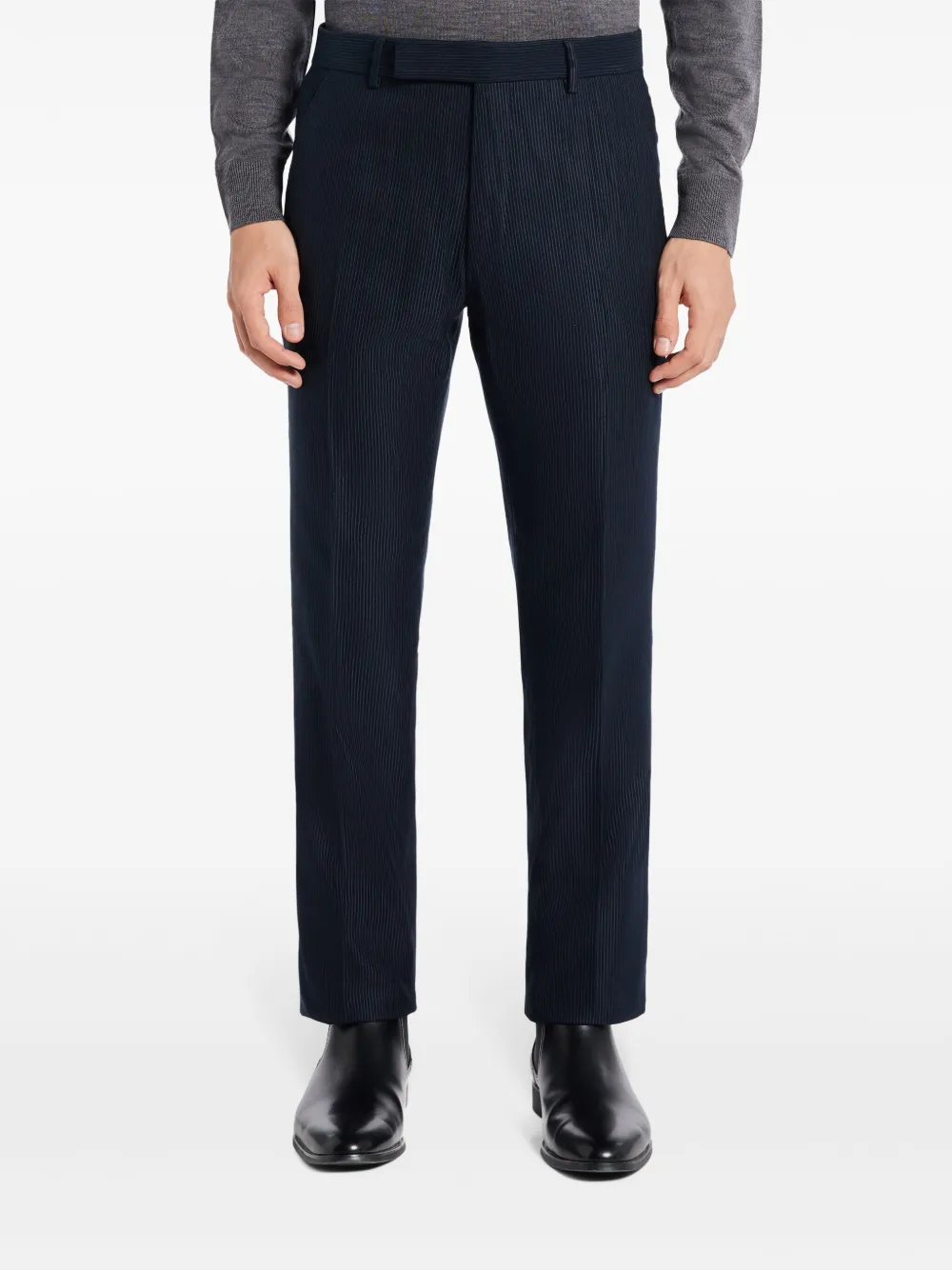 TOM FORD Ribfluwelen broek van katoenblend Blauw