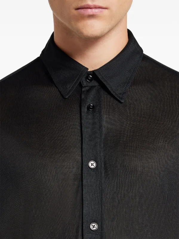 VIP【関税送料無料】希少 TOM FORD BLACK AND GOLD SILK T-SHIRT TOM FORD Silk Shirt | Black | FARFETCH