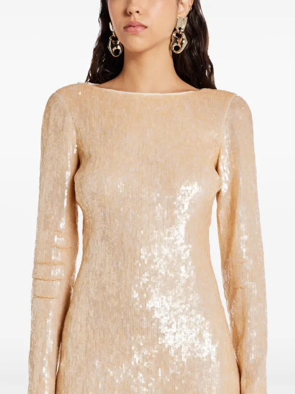 TOM FORD sequin-embellished Silk Dress | Neutrals | FARFETCH