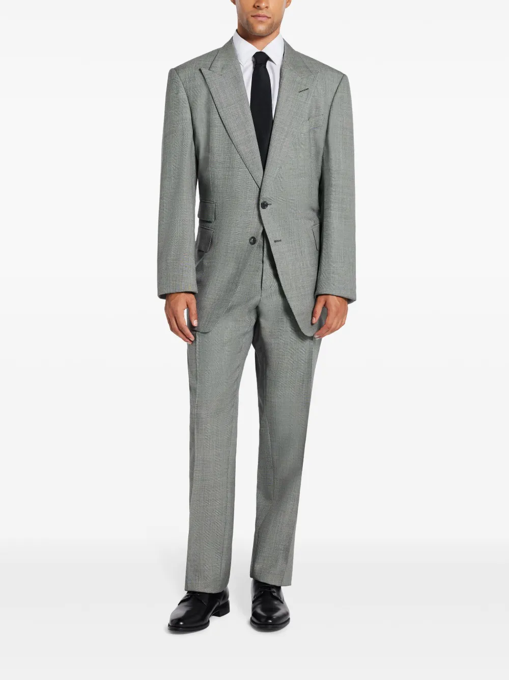 m 　TOMFORD ダークグレー スーツ TOM FORD トム・フォード ピークドラペル シングルスーツ