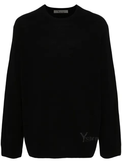 Y's intarsia-knit logo sweater