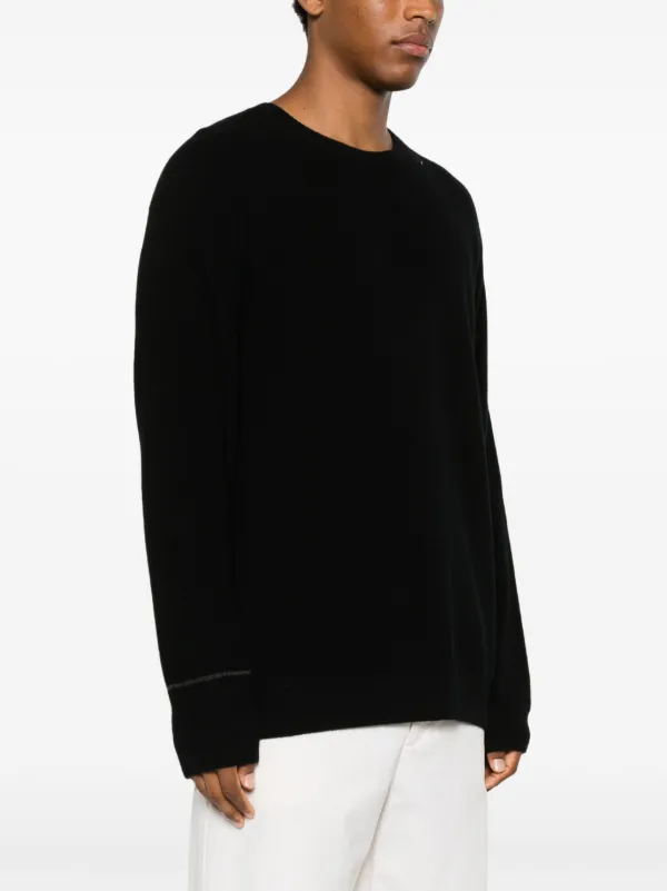 Y's intarsia-knit Logo Sweater | Black | FARFETCH CA
