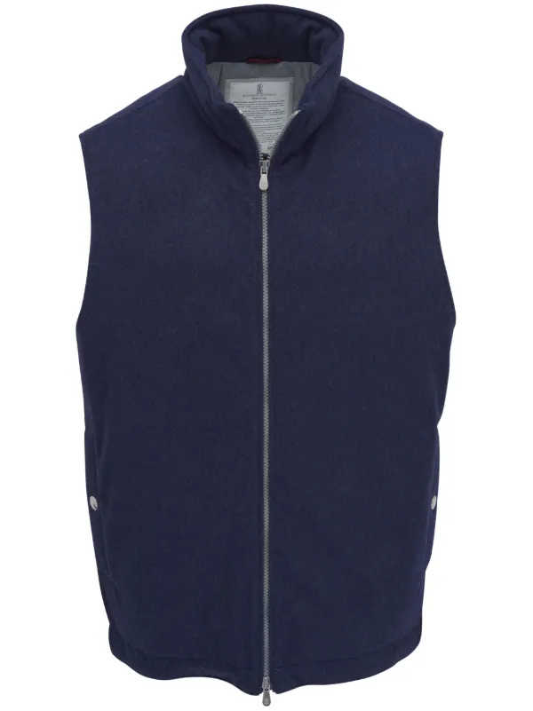 【★カジュアル★】Brunello Cucinelli ☆ ウールベスト Brunello Cucinelli ウールベスト | ブルー | FARFETCH JP