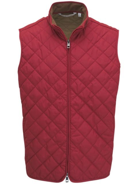 Peter Millar diamond-quilted gilet