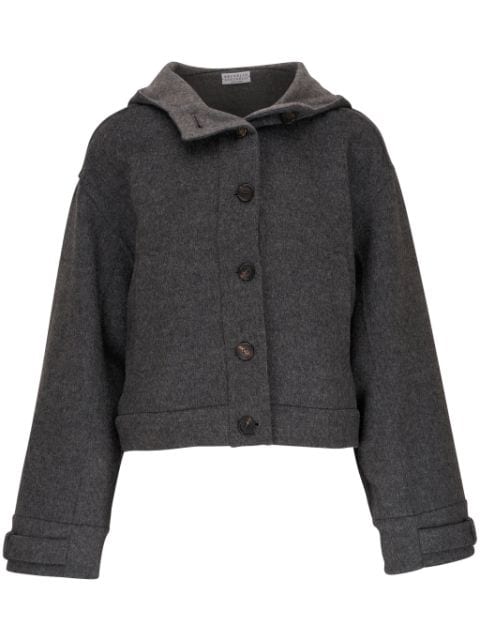 Brunello Cucinelli hooded wool jacket