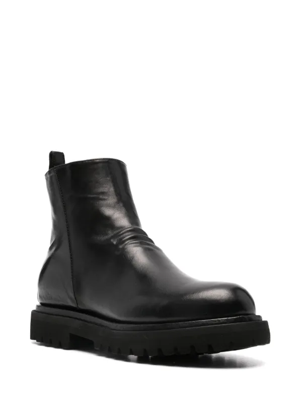 最終お値下げ　officine creative ブーツ37 黒 ブラック Officine Creative テクスチャード ブーツ | ブラック | FARFETCH JP