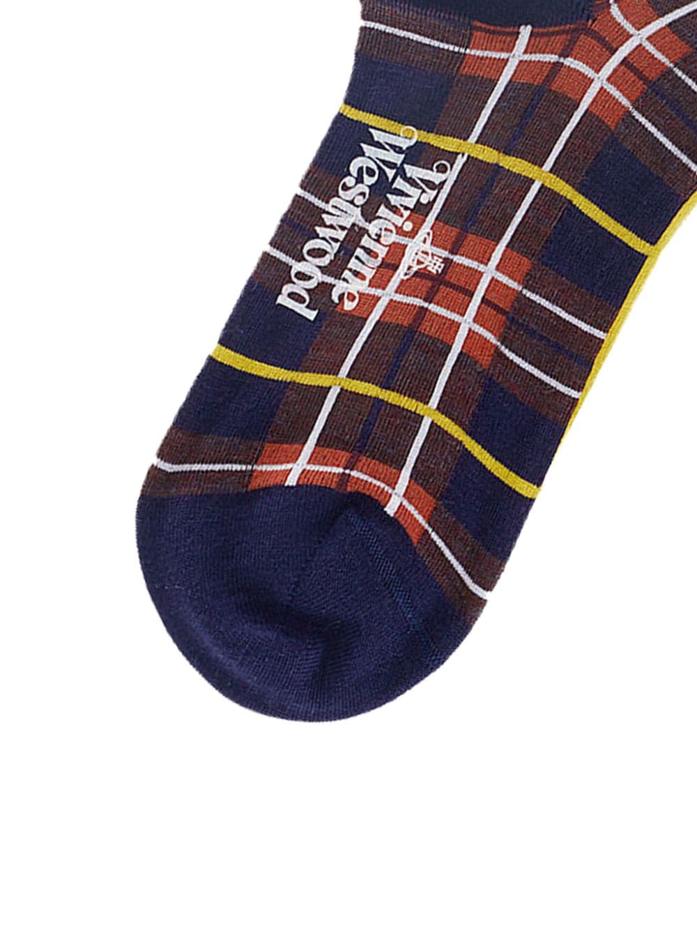 Vivienne Westwood tartan socks - Blauw