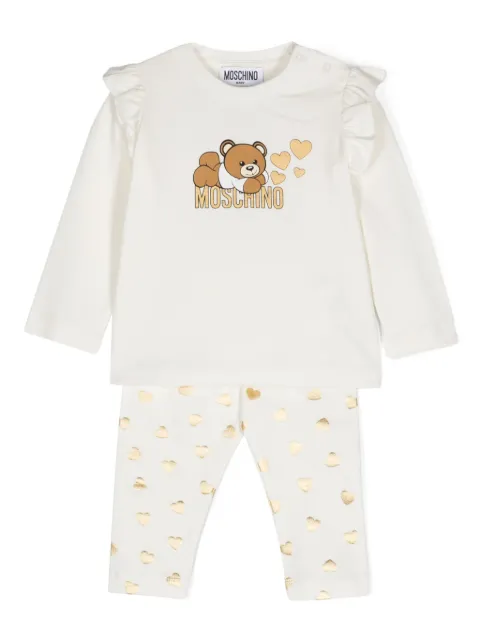 Moschino Kids комплект из футболки и легинсов