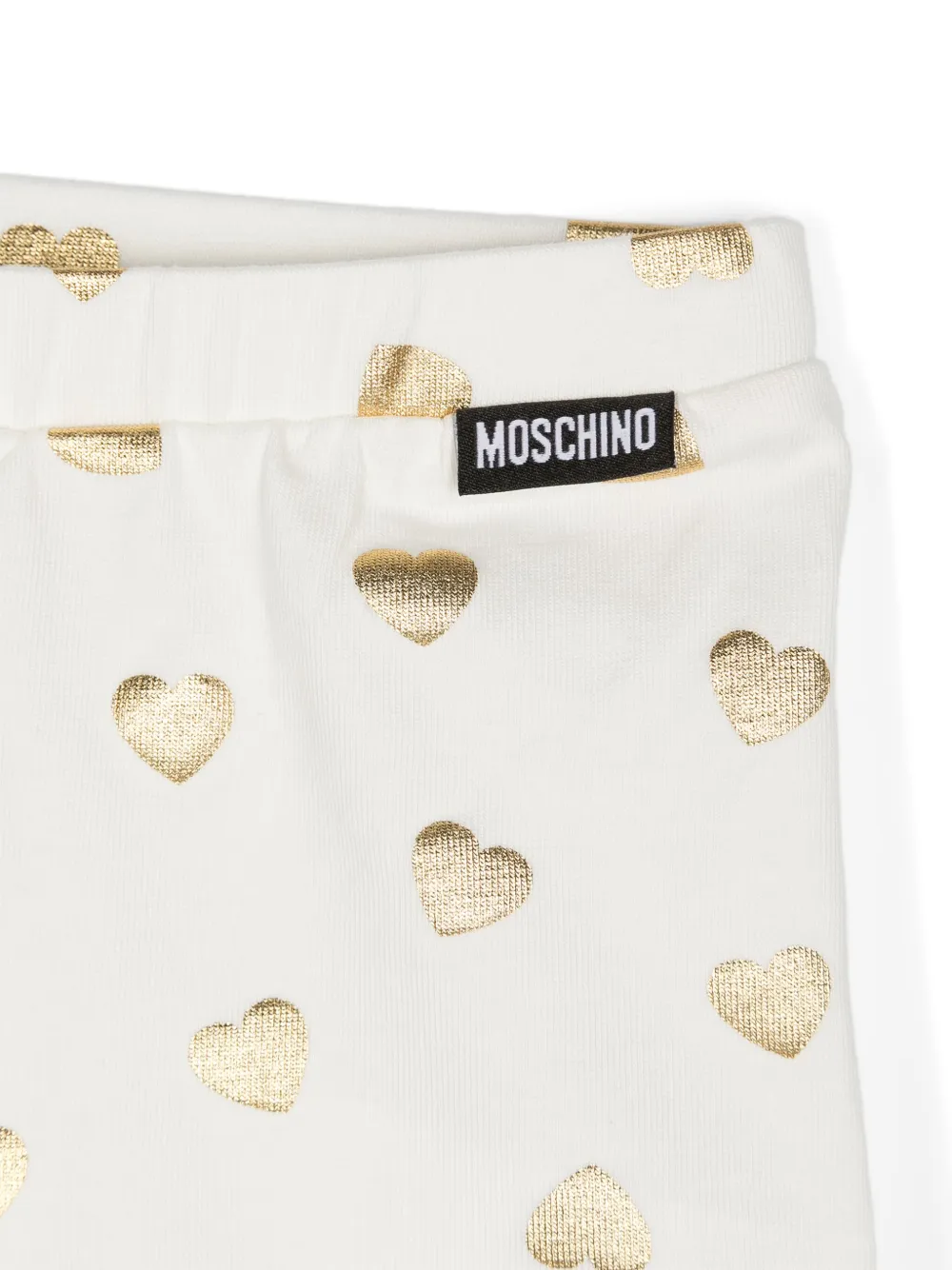 Moschino Kids T-shirt en legging met teddybeerpatroon Wit