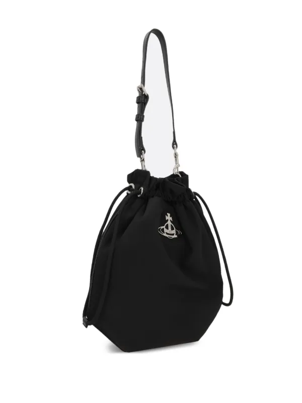 【Vivienne Westwood】Drawstring Shoulder Bag ★送料関税込★ Vivienne Westwood Drawstring Clutch Bag | Black | FARFETCH