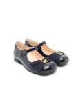 Gucci Kids Interlocking G-plaque ballet flats - Blue