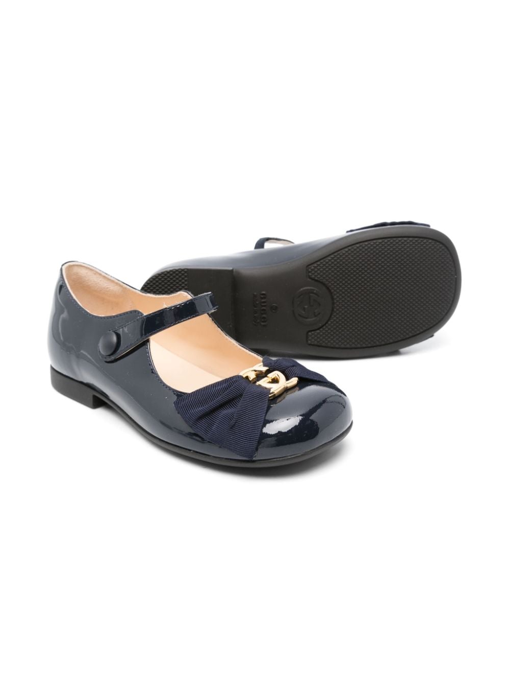 Gucci Kids Ballerina's met GG-logoplakkaat - Blauw