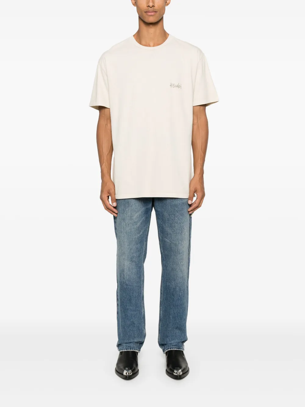 Ksubi T-shirt met print - Beige