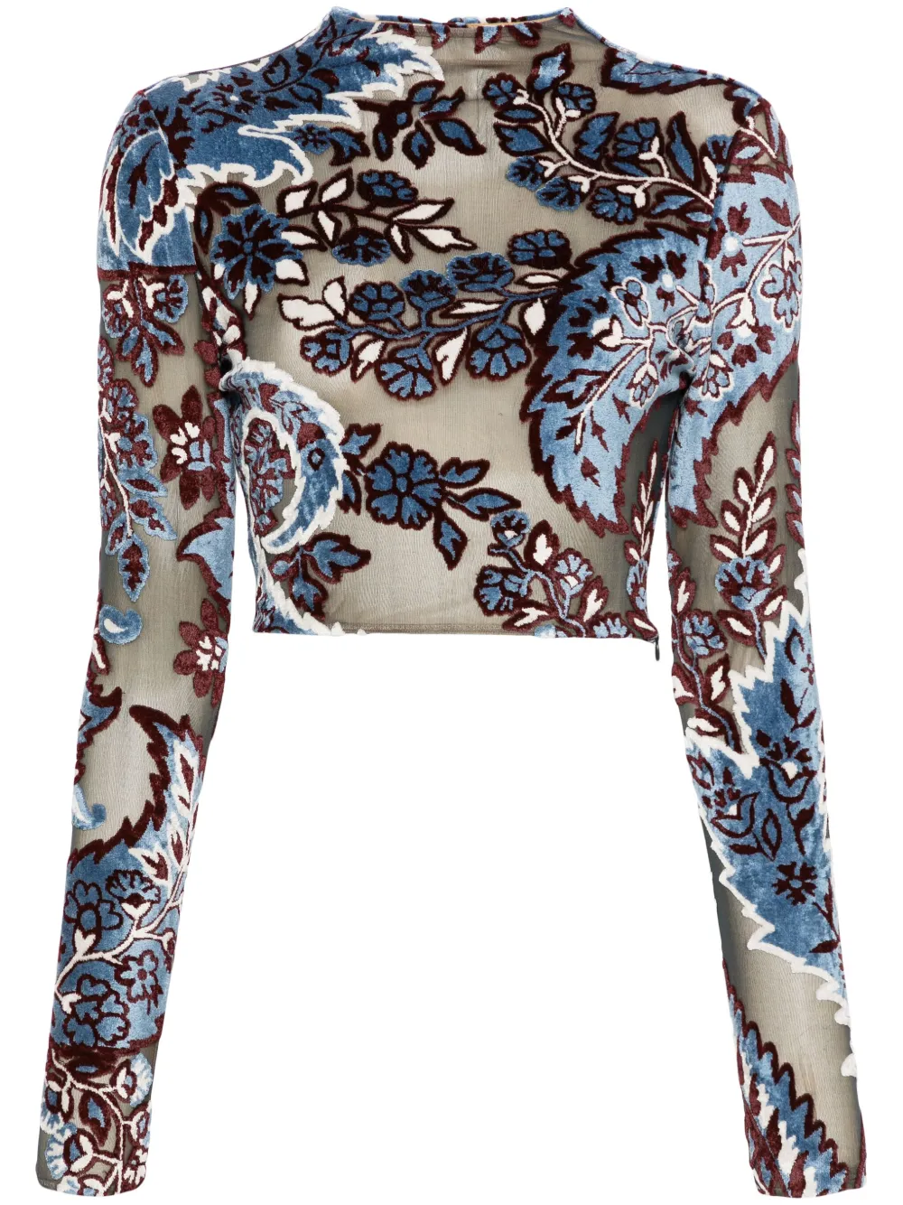 ETRO jacquard velvet top Women