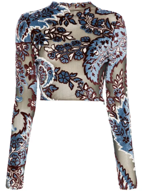 ETRO jacquard velvet top