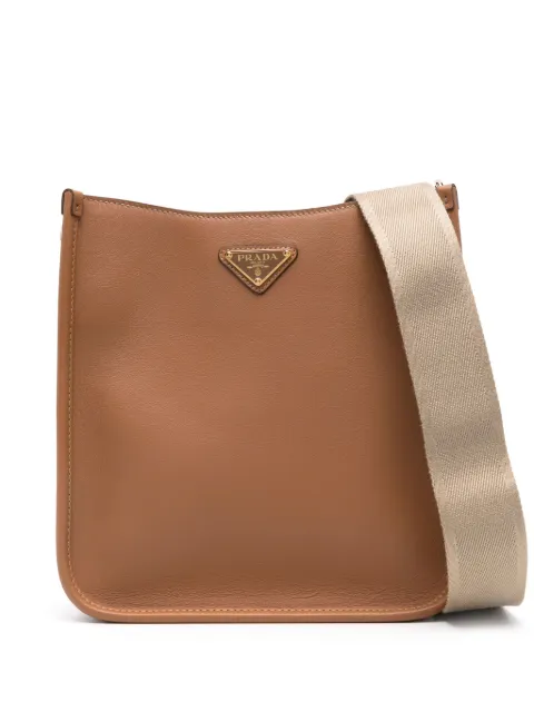 Prada triangle-logo leather crossbody bag
