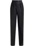 TOM FORD wool-silk twill tailored pleated trousers - Black