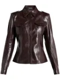 TOM FORD shiny leather shirt - Red