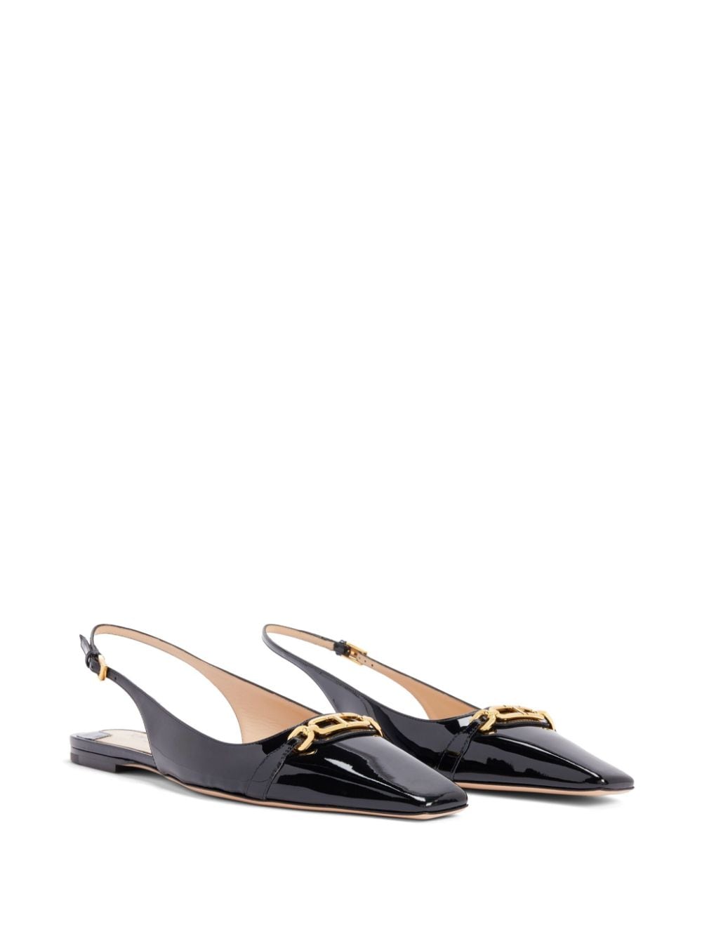 TOM FORD Whitney leren slingback ballerina's - Zwart