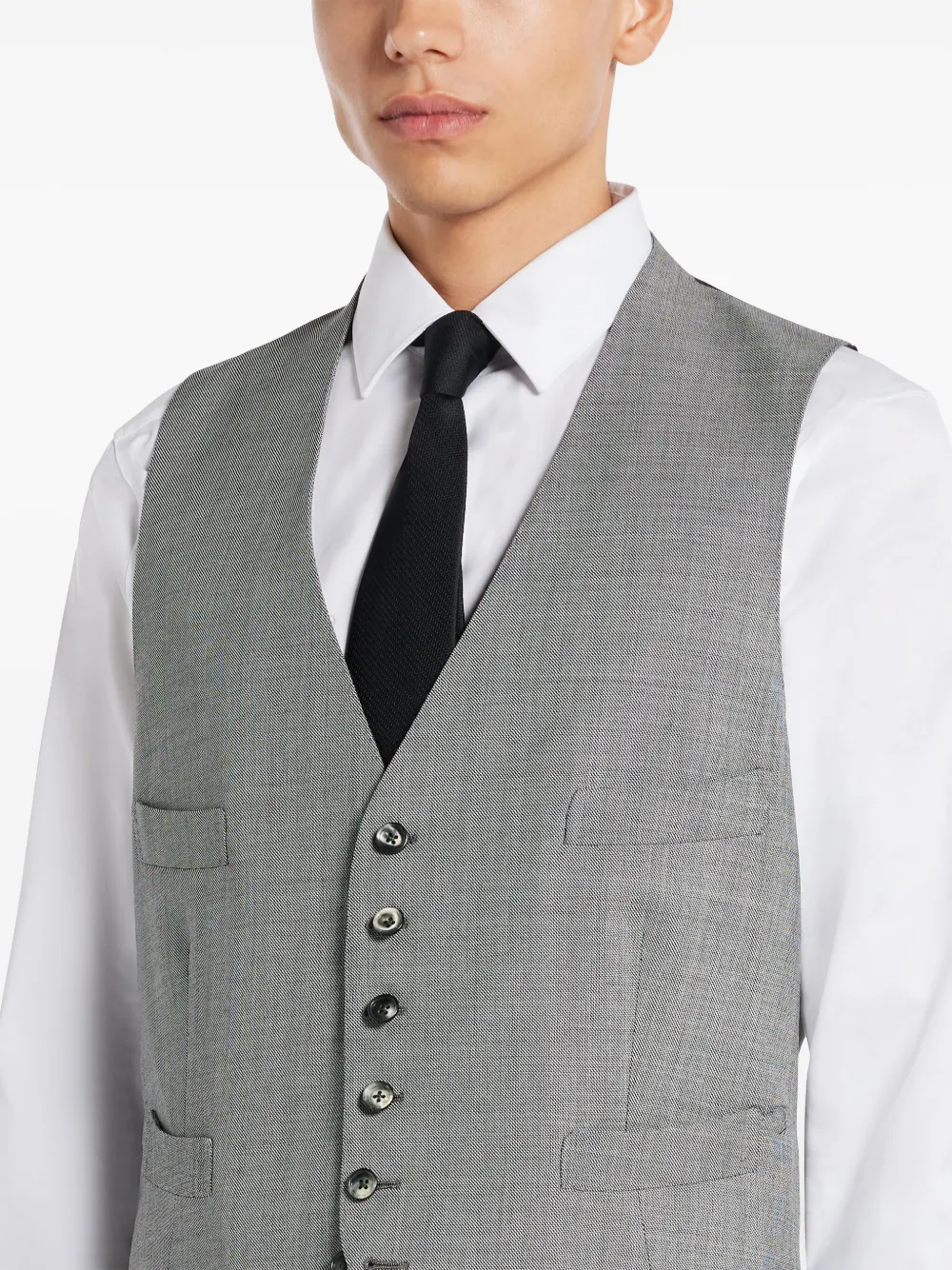 TOM FORD Gilet met knopen Grijs