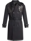 TOM FORD panelled trench coat - Black