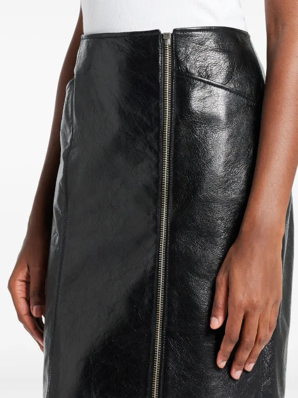 TOM FORD Panelled Leather Mini Skirt | Black | FARFETCH