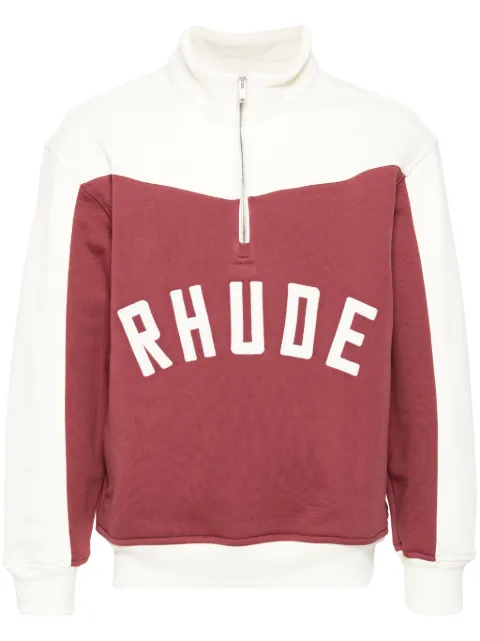 RHUDE contrast half-zip sweatshirt 