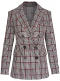 Veronica Beard checked double-breasted blazer - Black
