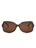 Bvlgari Pre-Owned butterfly-frame sunglasses - Brown