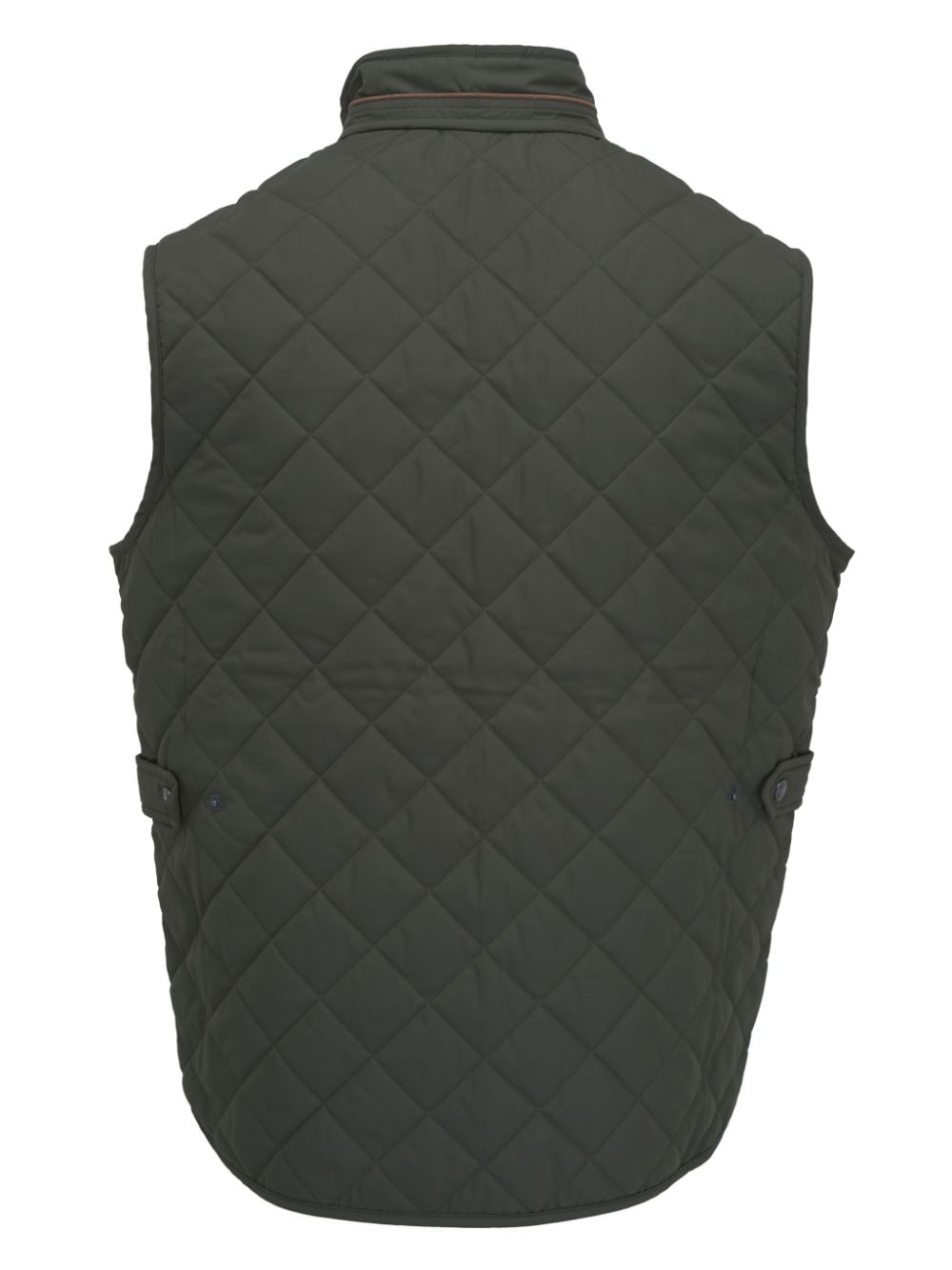 Shop Peter Millar Diamond-quilt Padded Gilet In Green