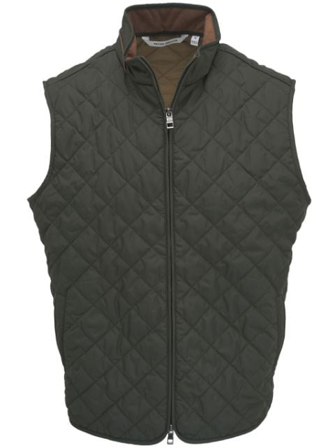 Peter Millar diamond-quilt padded gilet