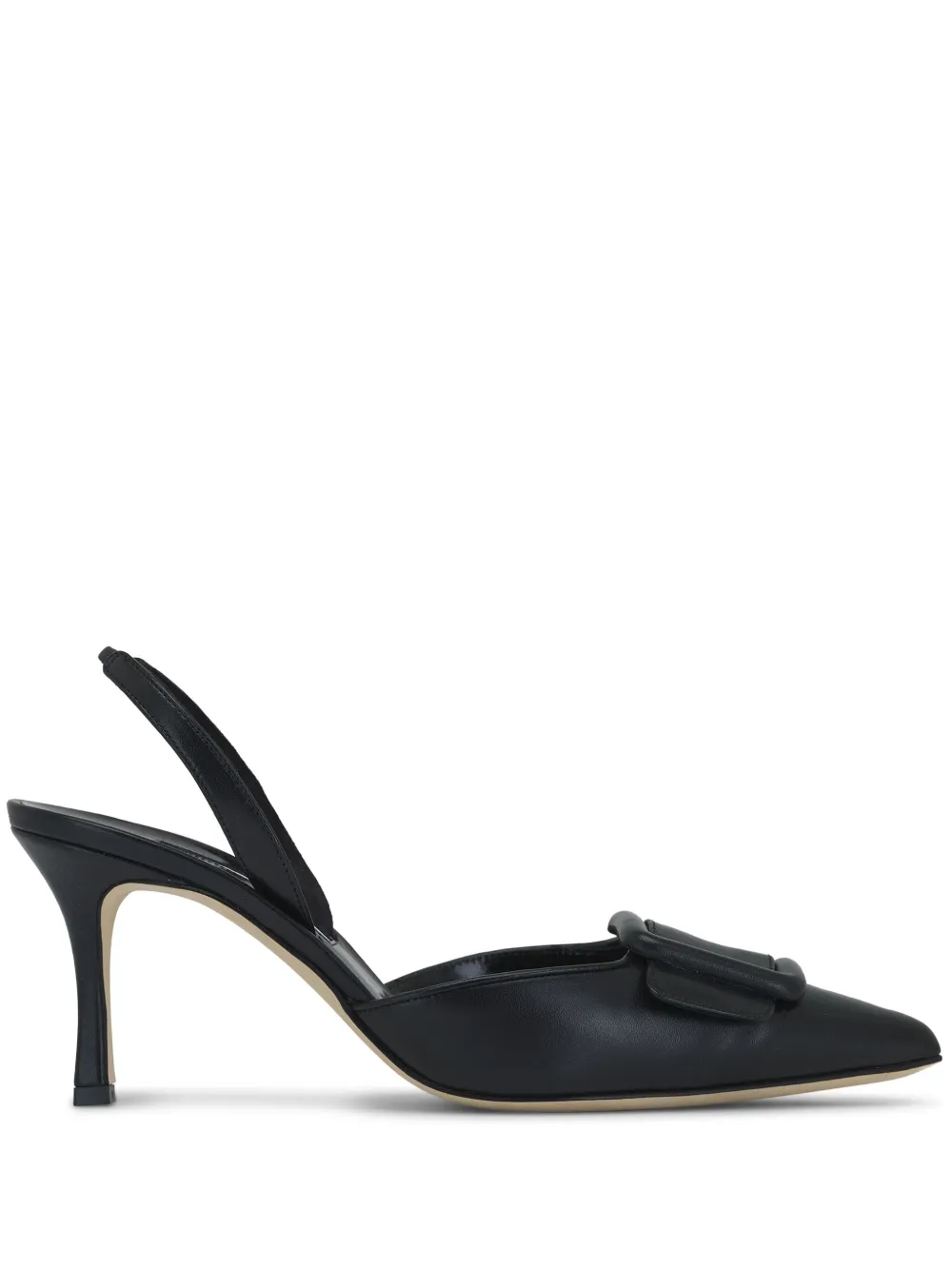 Manolo Blahnik Maysli leren slingback pumps van nappa leer Zwart